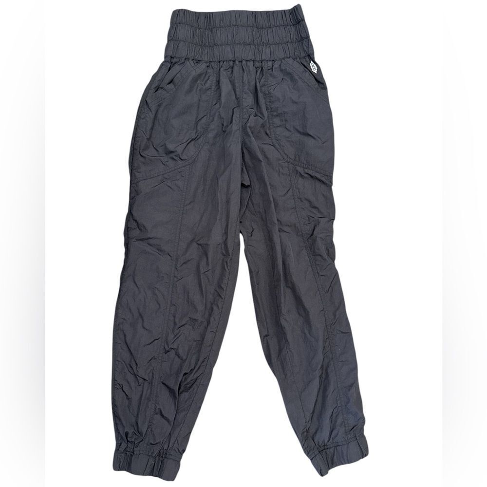 Free People Movement The Way Home Joggers Black Small High Waisted Pockets 27”